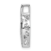 14k White Gold 1/3ct. White and Black Diamond Fancy Curve Chain Slide-PM4736-BK-033-WA