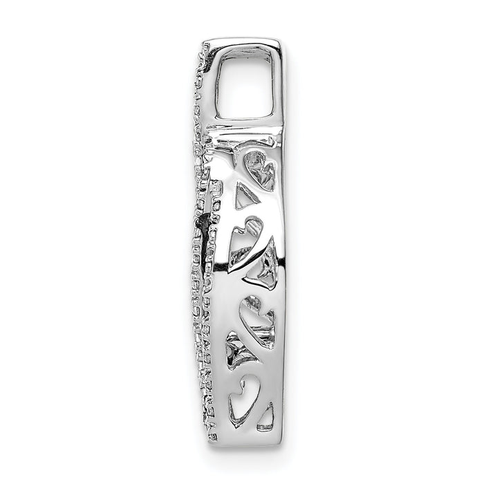 14k White Gold 1/3ct. White and Black Diamond Fancy Curve Chain Slide-PM4736-BK-033-WA