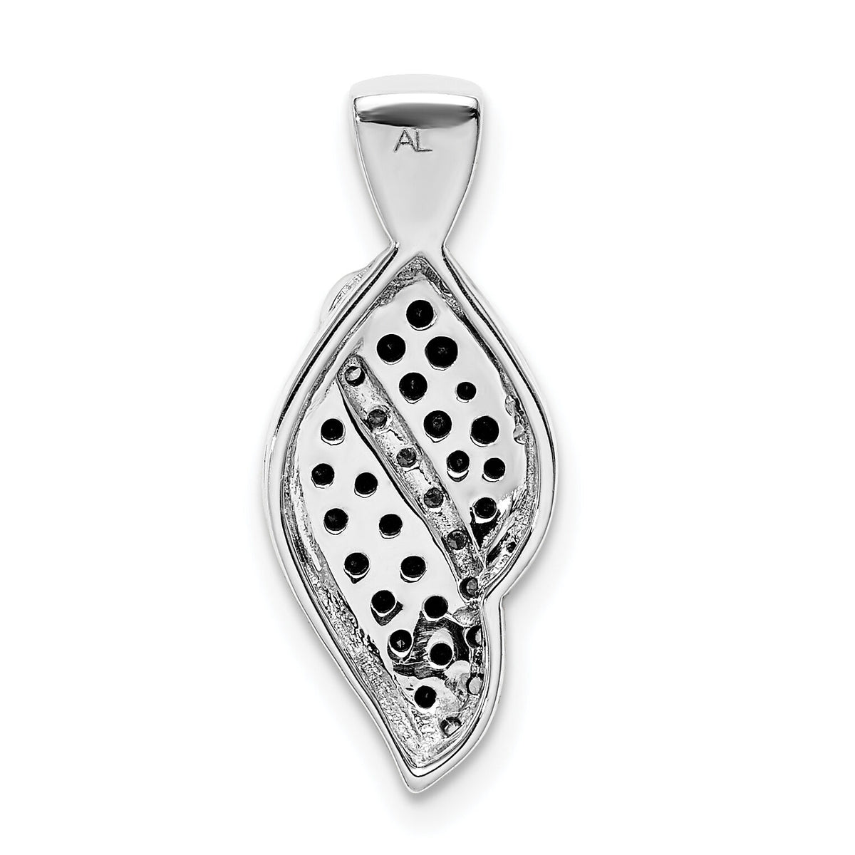 14k White Gold 1/3ct. White and Black Diamond Fancy Curve Chain Slide-PM4736-BK-033-WA