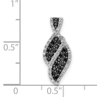 14k White Gold 1/3ct. White and Black Diamond Fancy Curve Chain Slide-PM4736-BK-033-WA