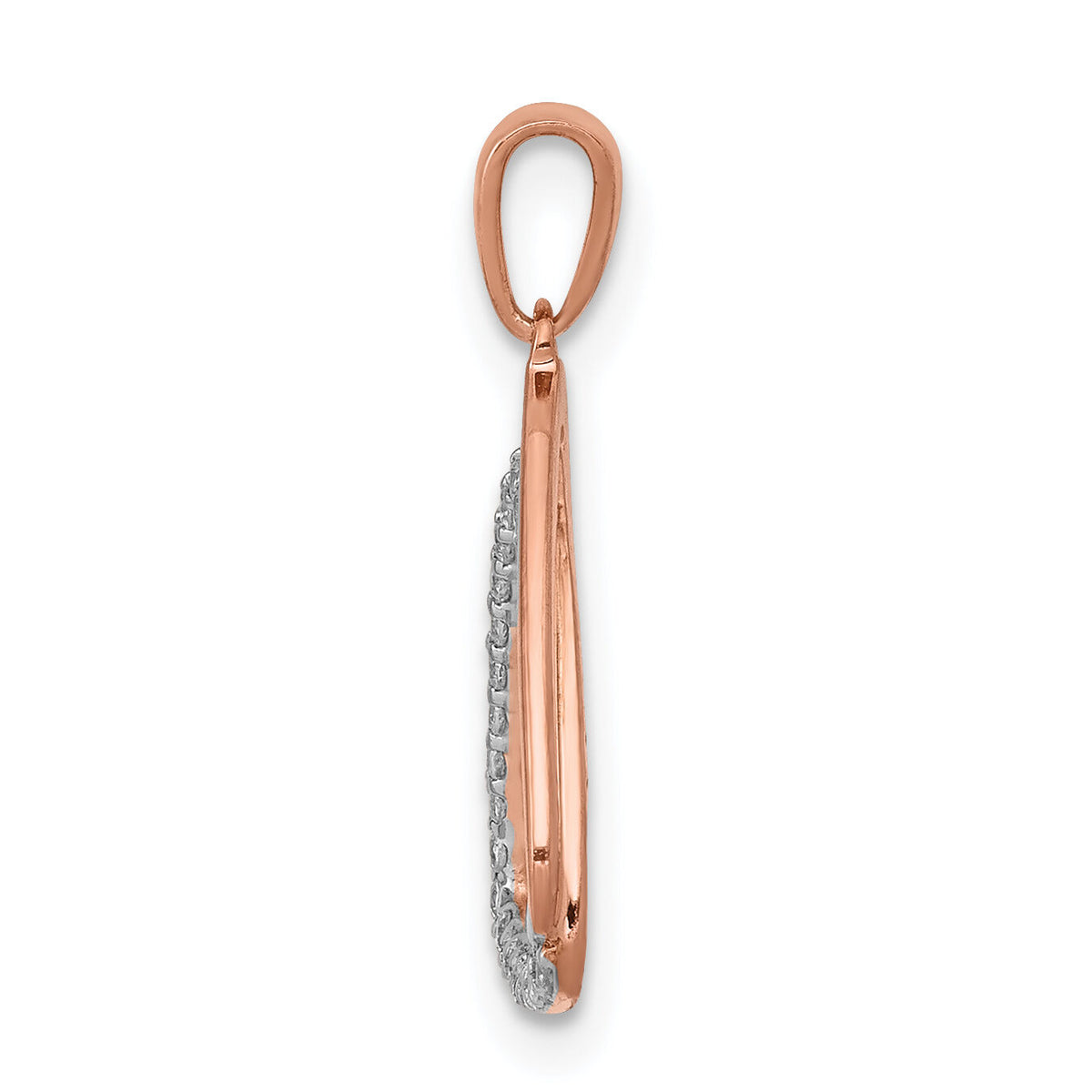 14k Rose Gold 1/6ct. Diamond Double Triangle Pendant-PM4737-016-RA