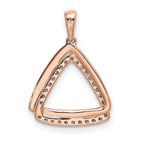 14k Rose Gold 1/6ct. Diamond Double Triangle Pendant-PM4737-016-RA