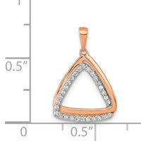 14k Rose Gold 1/6ct. Diamond Double Triangle Pendant-PM4737-016-RA