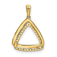 14k 1/6ct. Diamond Double Triangle Pendant-PM4737-016-YA