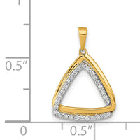 14k 1/6ct. Diamond Double Triangle Pendant-PM4737-016-YA