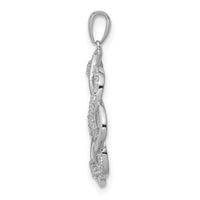 14k White Gold 1/5ct. Diamond Twisted Pendant-PM4738-020-WA