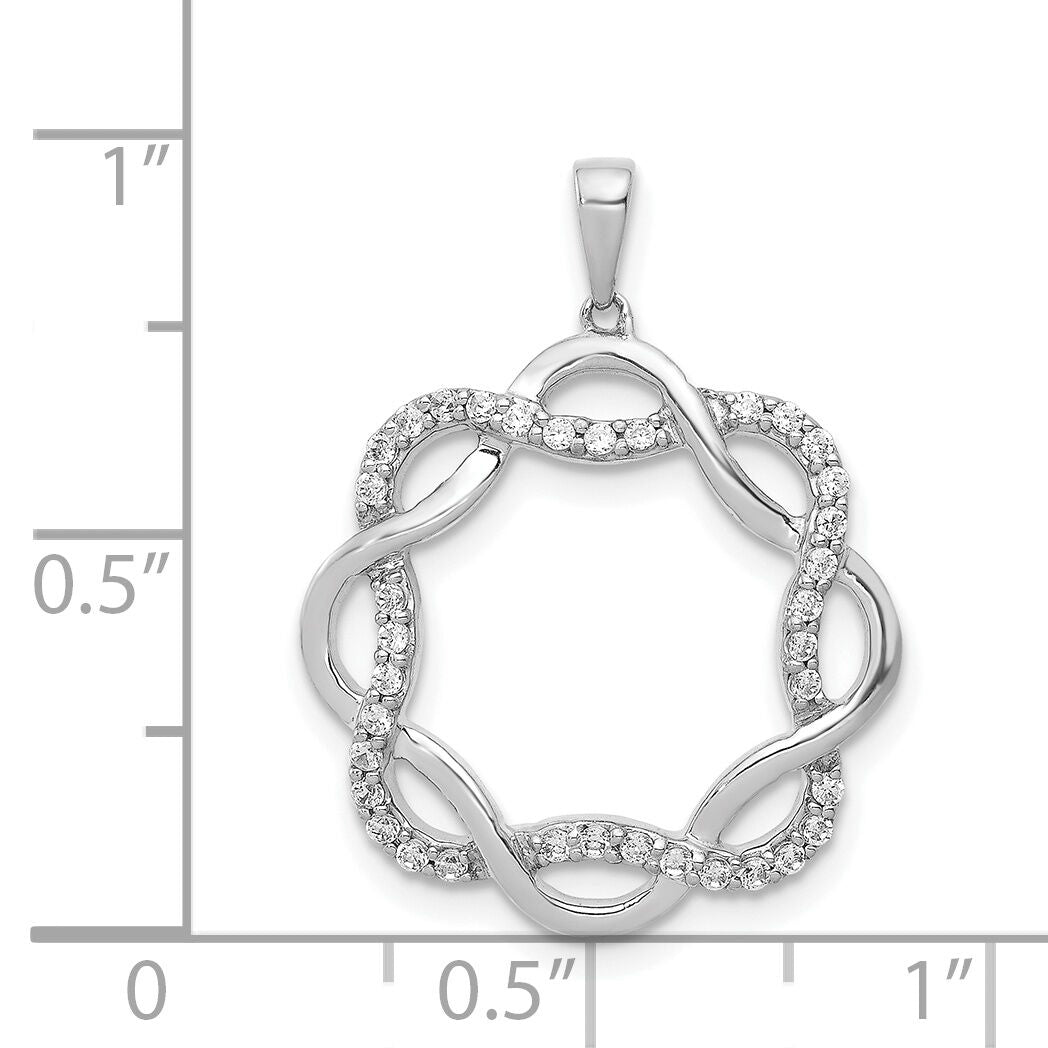 14k White Gold 1/5ct. Diamond Twisted Pendant-PM4738-020-WA