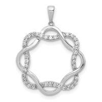 14k White Gold 1/5ct. Diamond Twisted Pendant-PM4738-020-WA