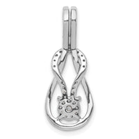 14k White Gold 1/6ct. Diamond Square Knot Slide Pendant-PM4739-016-WA