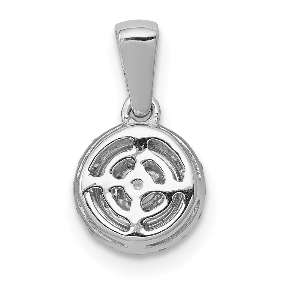 14k White Gold 1/4ct. Diamond Round Halo Cluster Pendant-PM4741-025-WA