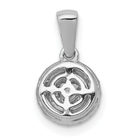 14k White Gold 1/4ct. Diamond Round Halo Cluster Pendant-PM4741-025-WA