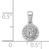 14k White Gold 1/4ct. Diamond Round Halo Cluster Pendant-PM4741-025-WA