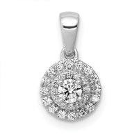 14k White Gold 1/4ct. Diamond Round Halo Cluster Pendant-PM4741-025-WA