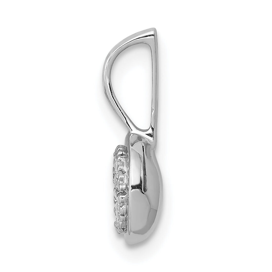 14k White Gold 1/10ct. Diamond Circle Cluster Pendant-PM4743-009-WA