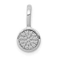 14k White Gold 1/10ct. Diamond Circle Cluster Pendant-PM4743-009-WA
