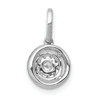 14k White Gold 1/4ct. Diamond Round Halo Cluster Pendant-PM4744-025-WA
