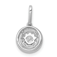 14k White Gold 1/3ct. Diamond Round Halo Cluster Pendant-PM4744-033-WA
