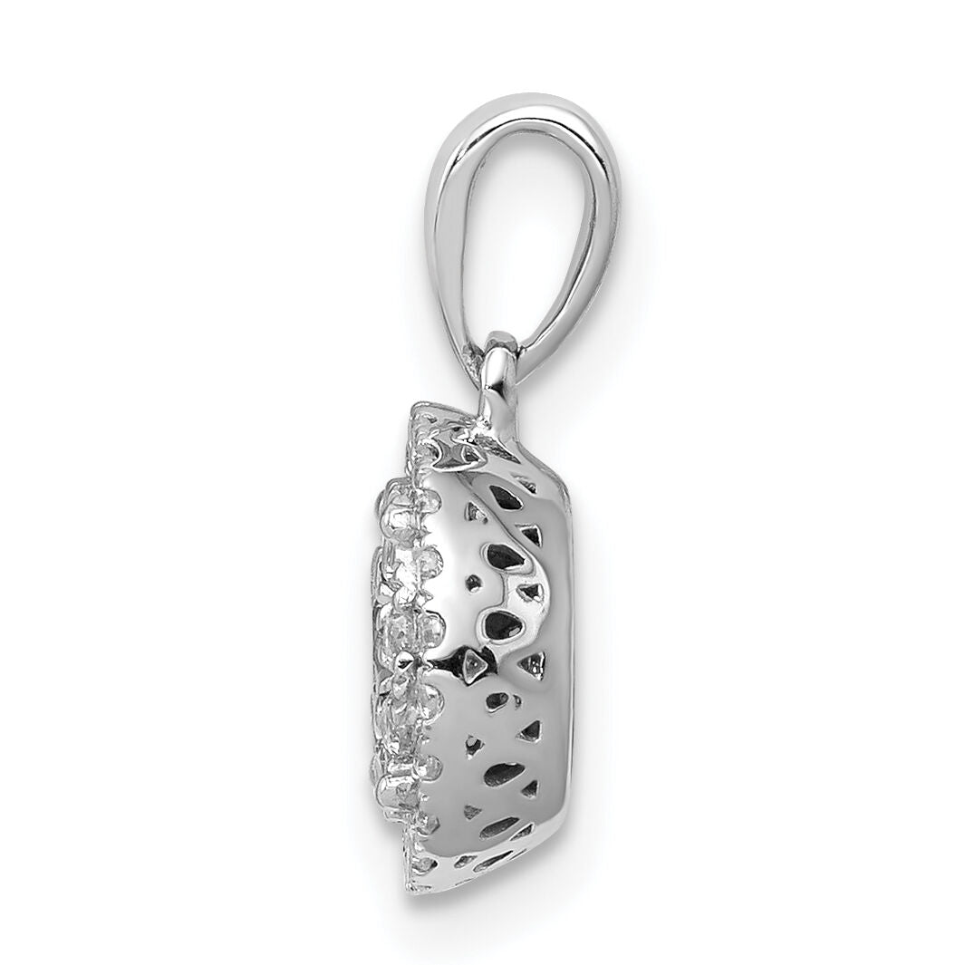 14k White Gold 1/3ct. Diamond Round Halo Cluster Pendant-PM4745-033-WA