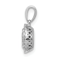 14k White Gold 1/3ct. Diamond Round Halo Cluster Pendant-PM4745-033-WA