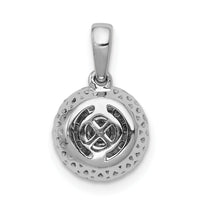 14k White Gold 1/3ct. Diamond Round Halo Cluster Pendant-PM4745-033-WA