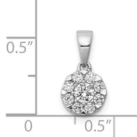 14k White Gold 1/3ct. Diamond Circle Cluster Pendant-PM4746-033-WA