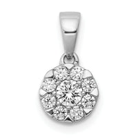14k White Gold 1/3ct. Diamond Circle Cluster Pendant-PM4746-033-WA