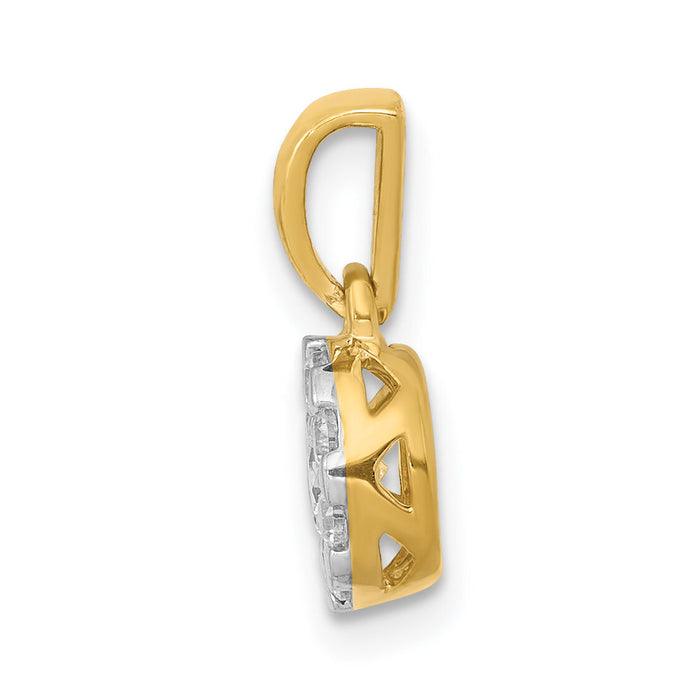14k Yellow Gold 1/3ct. Diamond Circle Cluster Pendant-PM4746-033-YA