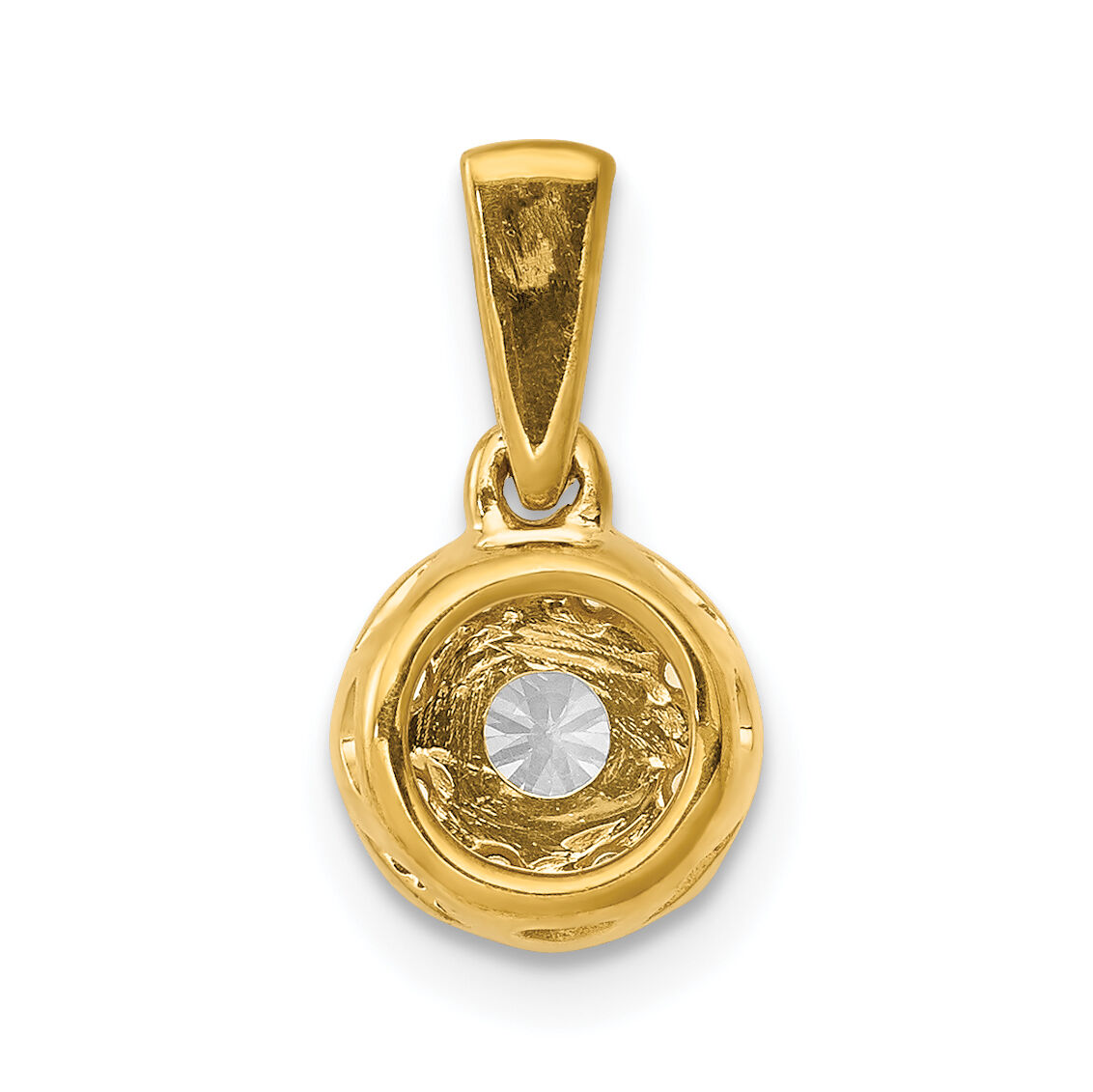 14k Yellow Gold 1/3ct. Diamond Circle Cluster Pendant-PM4746-033-YA