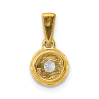14k Yellow Gold 1/3ct. Diamond Circle Cluster Pendant-PM4746-033-YA