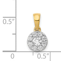 14k Yellow Gold 1/3ct. Diamond Circle Cluster Pendant-PM4746-033-YA