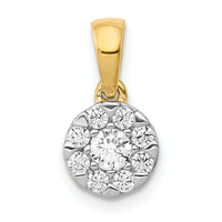 14k Yellow Gold 1/3ct. Diamond Circle Cluster Pendant-PM4746-033-YA