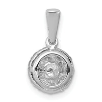 14k White Gold 1/2ct. Diamond Circle Cluster Pendant-PM4747-050-WA