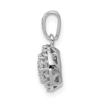 14k White Gold 1/4ct. Diamond Round Halo Cluster Pendant-PM4751-025-WA