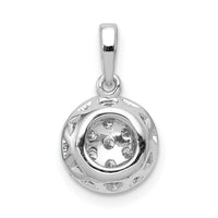 14k White Gold 1/4ct. Diamond Round Halo Cluster Pendant-PM4751-025-WA
