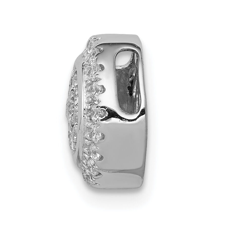 14k White Gold Moving 1/3ct. Diamond Circle Slide Pendant-PM4753-033-WA