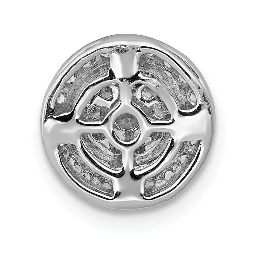 14k White Gold Moving 1/3ct. Diamond Circle Slide Pendant-PM4753-033-WA