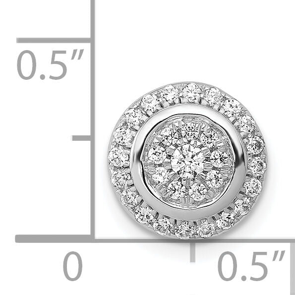 14k White Gold Moving 1/3ct. Diamond Circle Slide Pendant-PM4753-033-WA