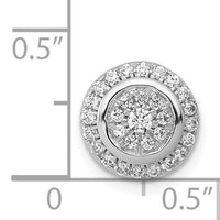14k White Gold Moving 1/3ct. Diamond Circle Slide Pendant-PM4753-033-WA