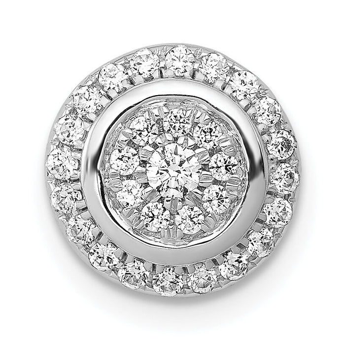 14k White Gold Moving 1/3ct. Diamond Circle Slide Pendant-PM4753-033-WA