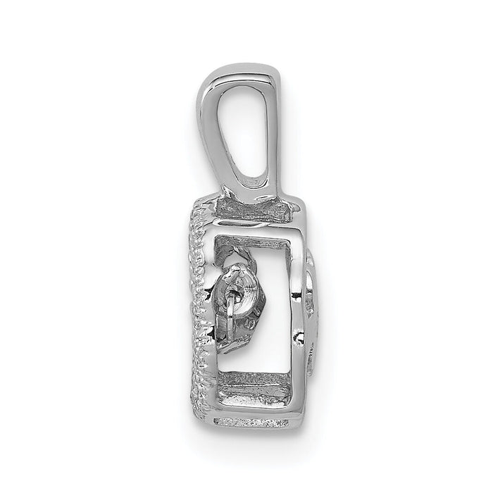 14k White Gold 1/10ct. Vibrant Moving Diamond Pendant-PM4759-010-WA