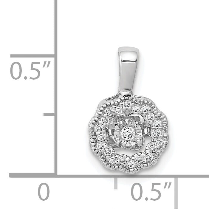 14k White Gold 1/10ct. Vibrant Moving Diamond Pendant-PM4759-010-WA