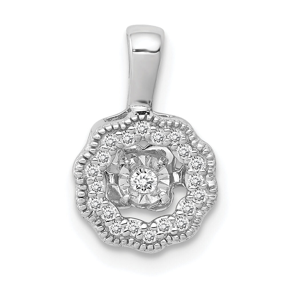 14k White Gold 1/10ct. Vibrant Moving Diamond Pendant-PM4759-010-WA