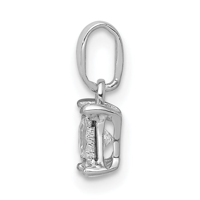 14k White Gold 1/5ct. Diamond Square Pendant-PM4761-020-WA