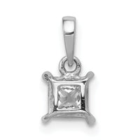 14k White Gold 1/5ct. Diamond Square Pendant-PM4761-020-WA