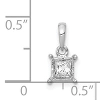 14k White Gold 1/5ct. Diamond Square Pendant-PM4761-020-WA