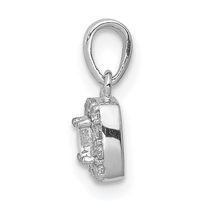 14k White Gold 1/3ct. Diamond Square Cluster Pendant-PM4762-033-WA