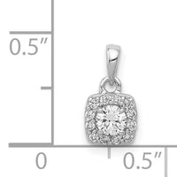 14k White Gold 1/3ct. Diamond Square Cluster Pendant-PM4762-033-WA