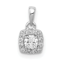 14k White Gold 1/3ct. Diamond Square Cluster Pendant-PM4762-033-WA