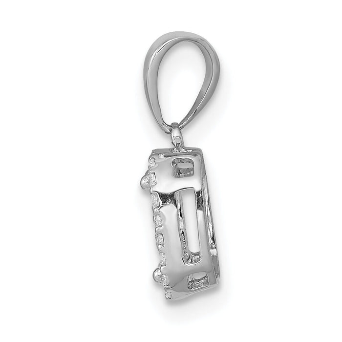 14k White Gold 1/4ct. Diamond Square Cluster Pendant-PM4763-025-WA