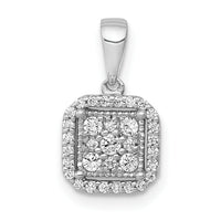 14k White Gold 1/4ct. Diamond Square Cluster Pendant-PM4763-025-WA